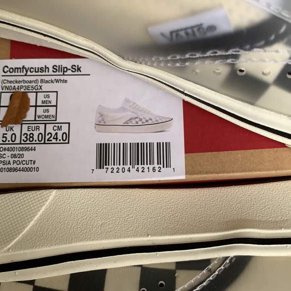 VANS COMFYCUSH SLIP-SK CHECKERBOARD BLACK/WHITE WM - Picture 13 of 13